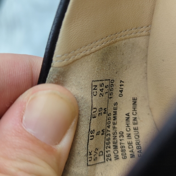 CLARKS BLACK CAREER PUMPS/SHOES SIZE 8M - Picture 8 of 11